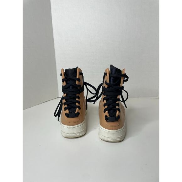 NIKE AF1 Air Force 1 Rebel XX Praline Tan Black High Top Sneakers Shoes Womens 7 - Picture 4 of 7